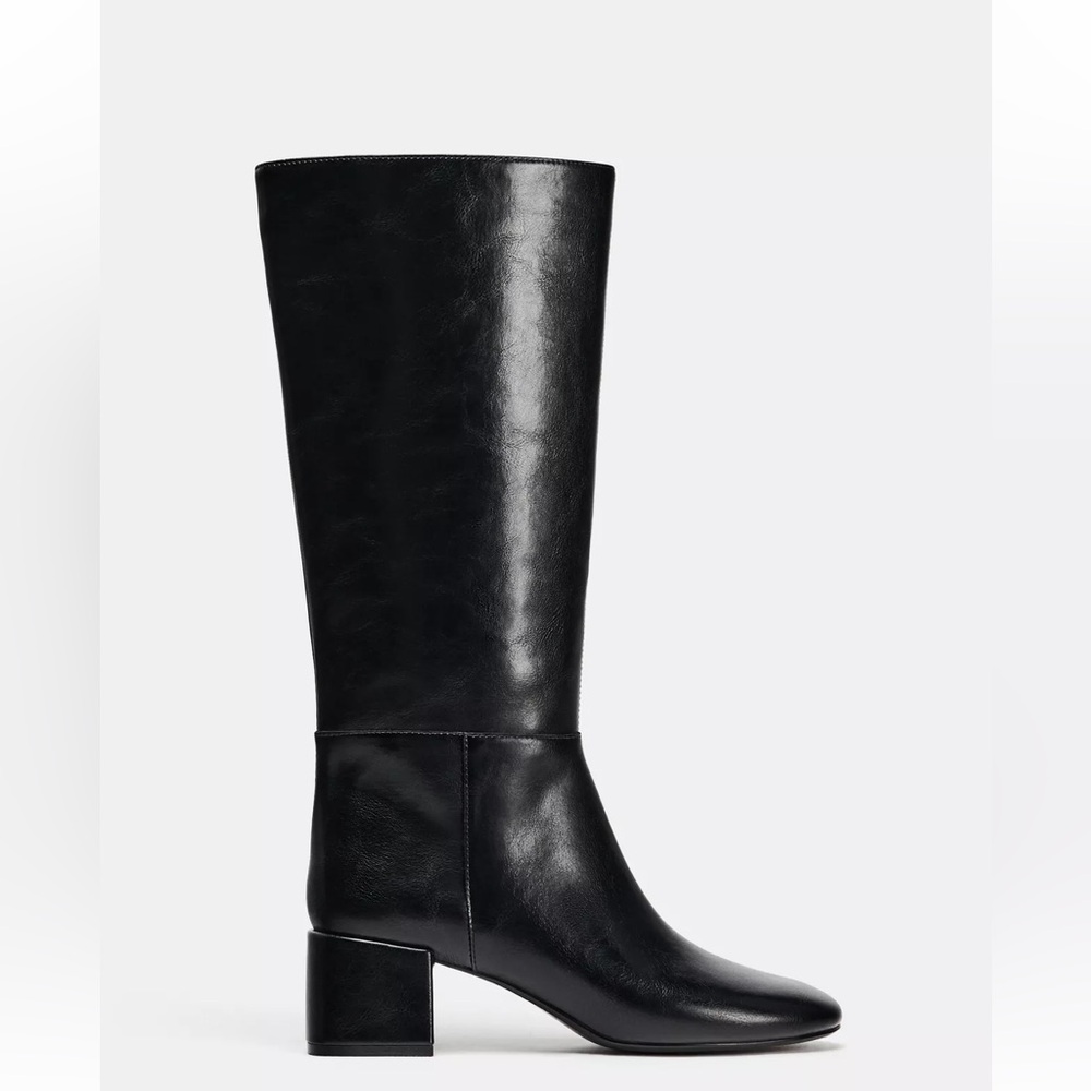 Zara Black Heeled Boots